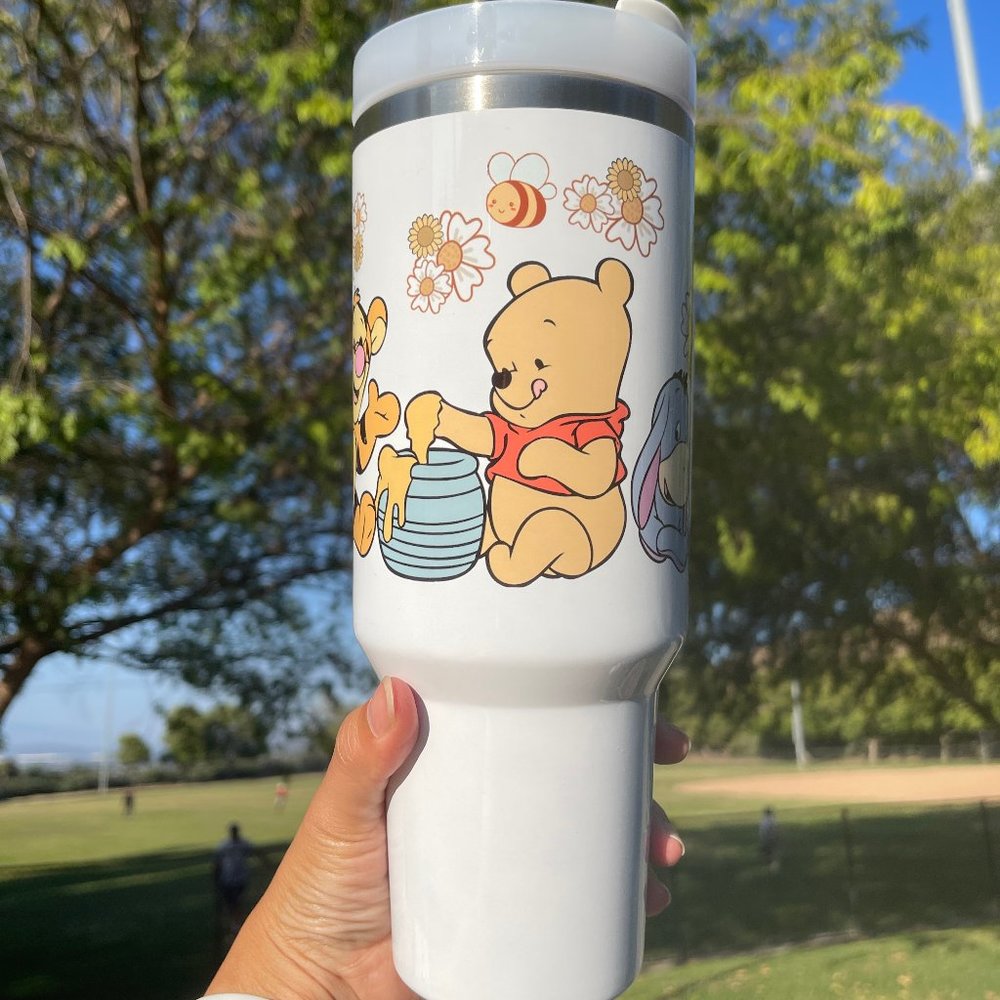 Custom Tumbler Disney Winnie the Pooh Brand new 40 oz double wall stainless trav - Picture 3 of 8